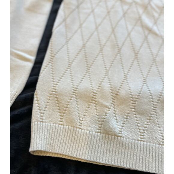 Claiborne Mens Fisherman Diamond Knit Cardigan Sweater Size L Preppy Coastal - Picture 5 of 16